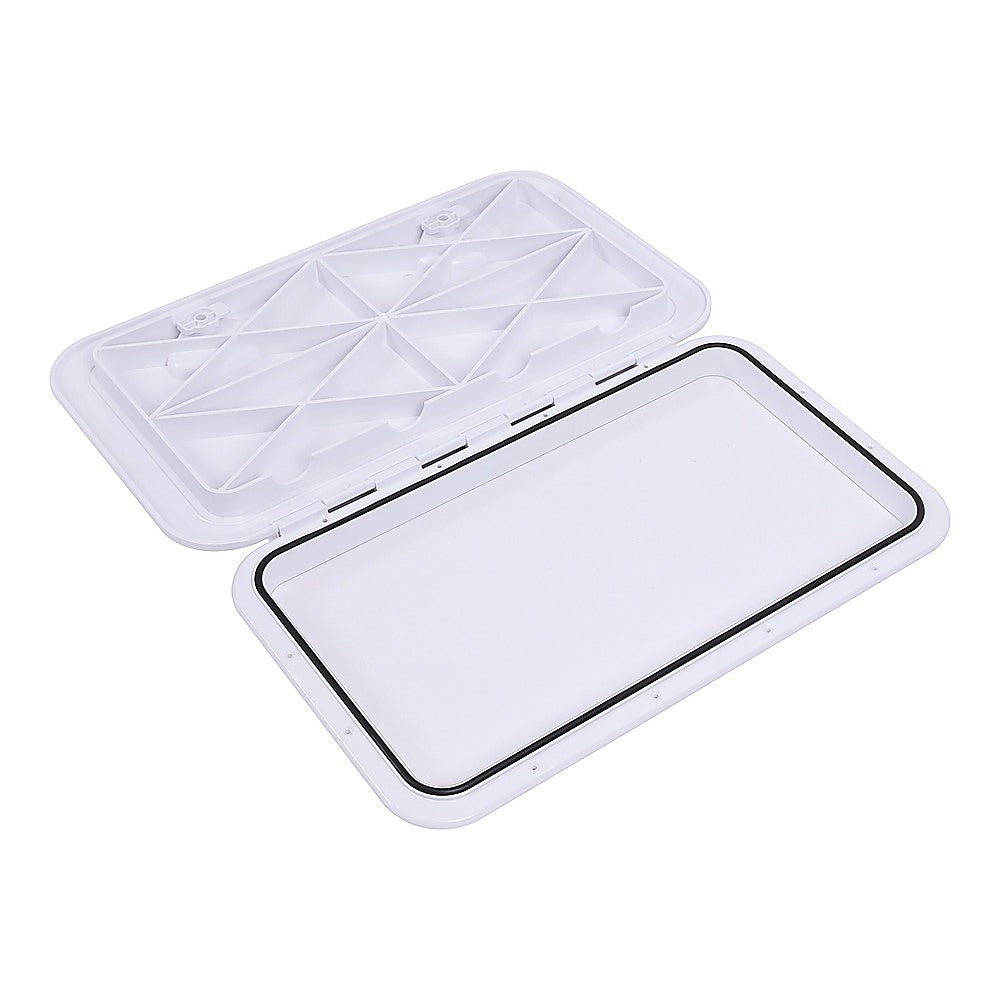 606 x 353mm White Boat Access Hatch - Marine Deck Inspection Lid for Boat, Yacht & RV Use V63-952881