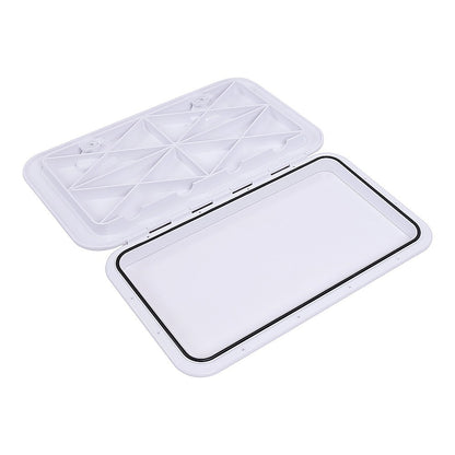 606 x 353mm White Boat Access Hatch - Marine Deck Inspection Lid for Boat, Yacht & RV Use V63-952881
