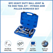 6pc Heavy Duty Ball Joint & Tie Rod Tool Kit - Pitman Arm Puller Remover Set V63-952901