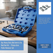 6pc Heavy Duty Ball Joint & Tie Rod Tool Kit - Pitman Arm Puller Remover Set V63-952901