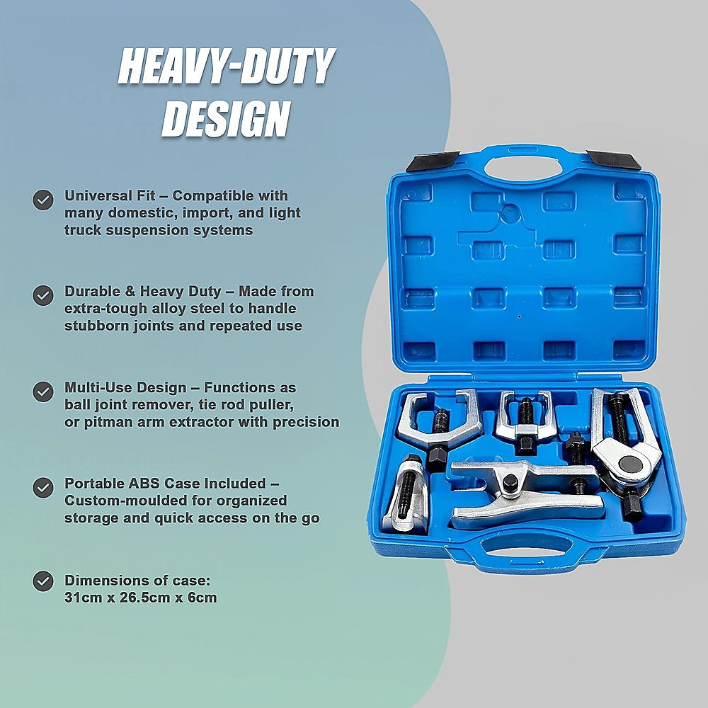 6pc Heavy Duty Ball Joint & Tie Rod Tool Kit - Pitman Arm Puller Remover Set V63-952901