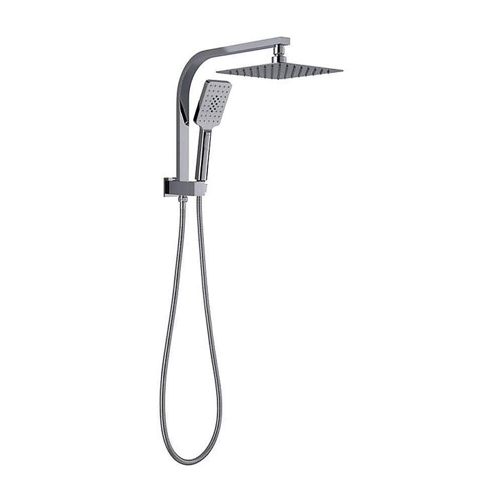 Wall Mounted Chrome Dual Shower Mixer - Rainfall & Handheld Massage Head V63-952911