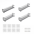 4pc Black Iron Wall Spice Rack - Kitchen Storage Shelf Set V63-952921