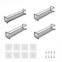 4pc Black Iron Wall Spice Rack - Kitchen Storage Shelf Set V63-952921