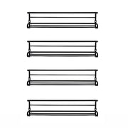 4pc Black Iron Wall Spice Rack - Kitchen Storage Shelf Set V63-952921