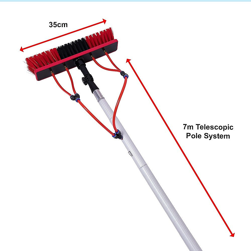 7m Water Fed Pole Cleaning Kit - Solar Panel & Window Cleaner System with Brush V63-952931