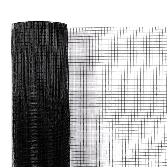 30m Black Chicken Wire Mesh Roll - Heavy Duty Aviary Netting & Garden Fencing for Poultry Enclosures V63-952941