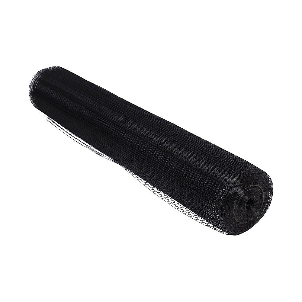 30m Black Chicken Wire Mesh Roll - Heavy Duty Aviary Netting & Garden Fencing for Poultry Enclosures V63-952941