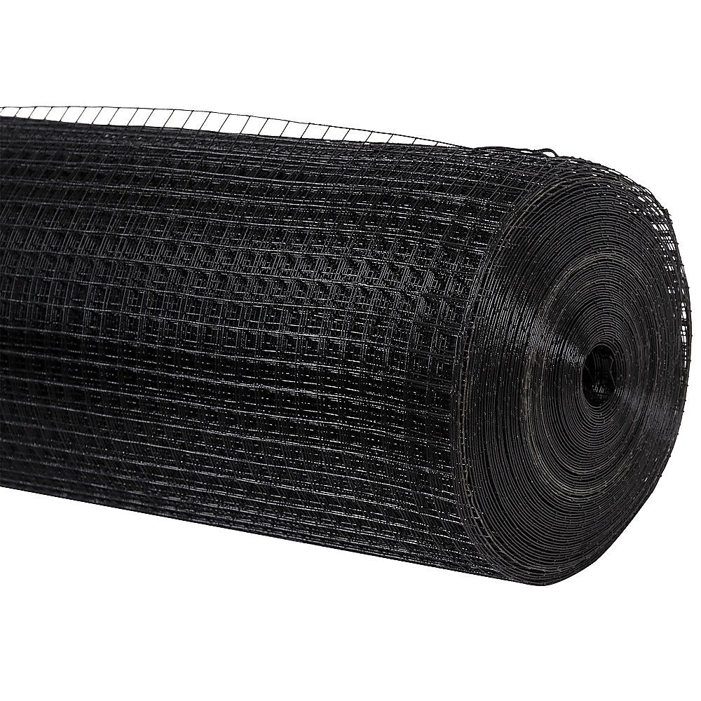 30m Black Chicken Wire Mesh Roll - Heavy Duty Aviary Netting & Garden Fencing for Poultry Enclosures V63-952941