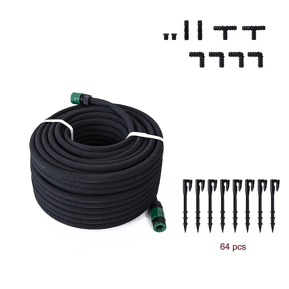 50m Porous Soaker Hose - Leaky Garden Irrigation Pipe for Efficient Watering V63-952951
