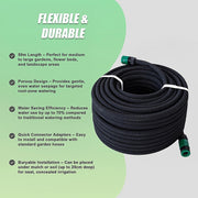 50m Porous Soaker Hose - Leaky Garden Irrigation Pipe for Efficient Watering V63-952951