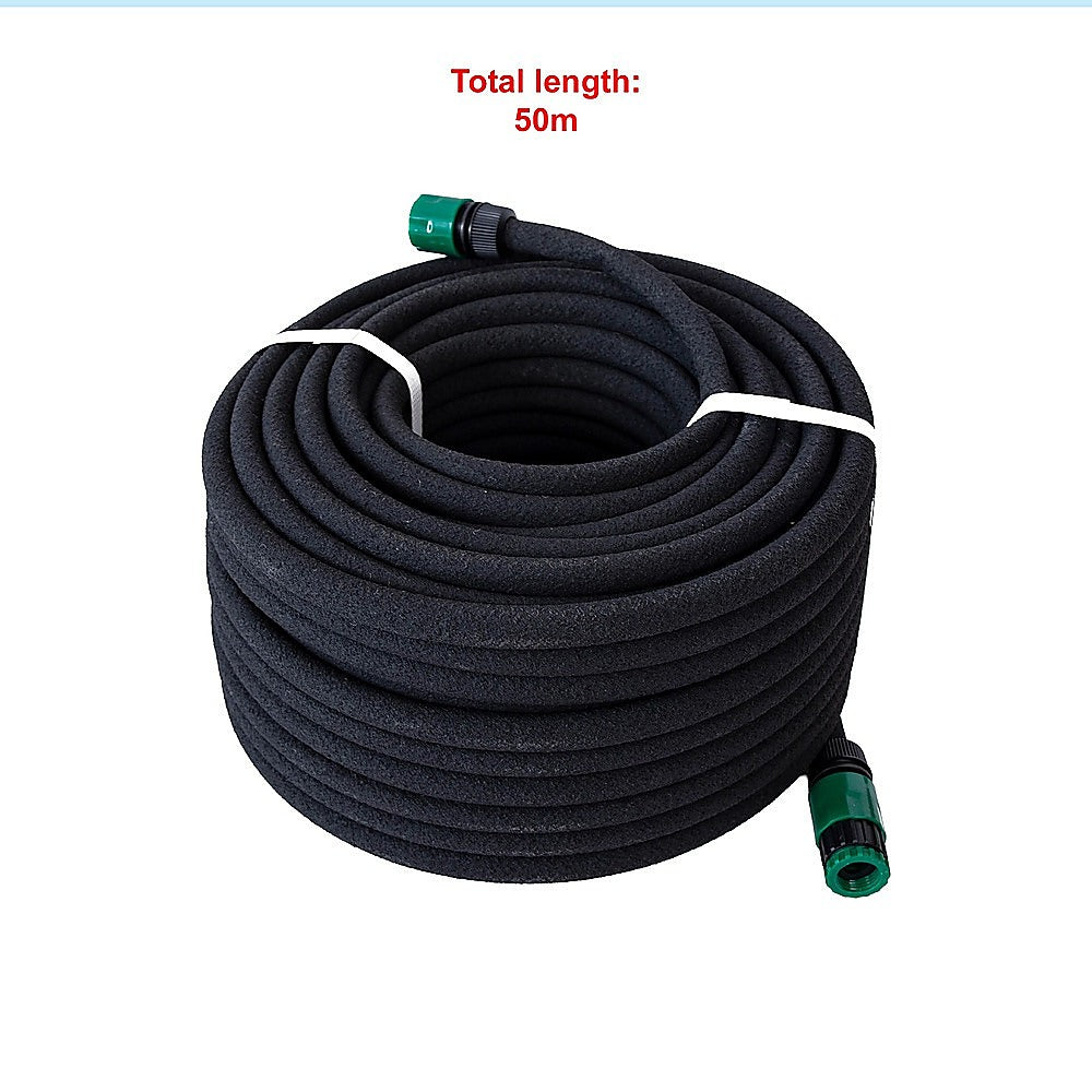 50m Porous Soaker Hose - Leaky Garden Irrigation Pipe for Efficient Watering V63-952951