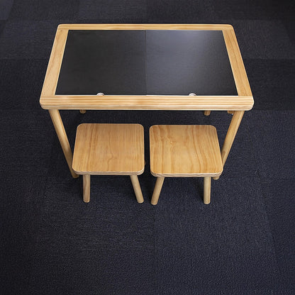 5m2 Black Carpet Tiles Set - Commercial & Domestic Flooring for Office, Retail, Home V63-952971