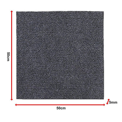 5m2 Dark Grey Carpet Tiles Set - Commercial & Domestic Flooring for Office, Retail, Home V63-952981