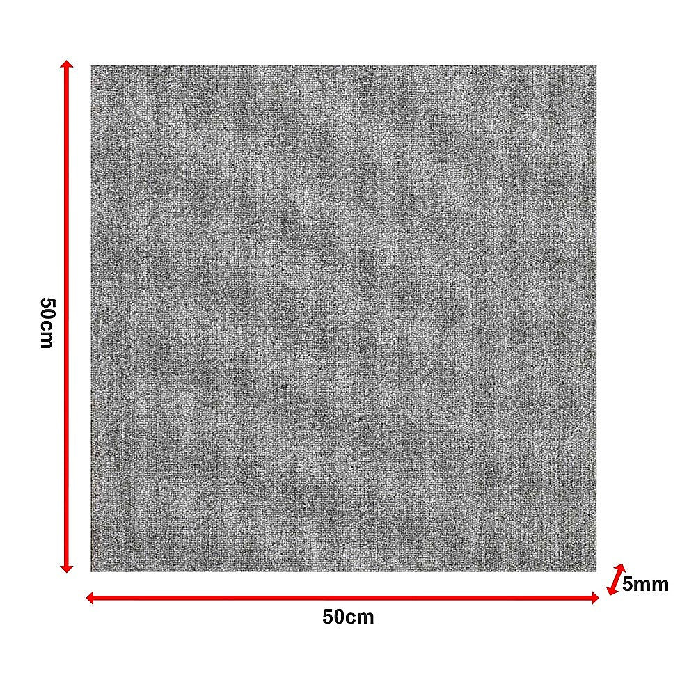 5m2 Light Grey Carpet Tiles Set - Commercial & Domestic Flooring for Office, Retail, Home V63-952991