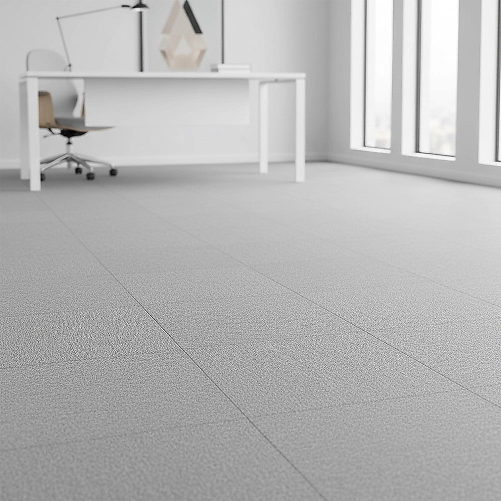 5m2 Light Grey Carpet Tiles Set - Commercial & Domestic Flooring for Office, Retail, Home V63-952991