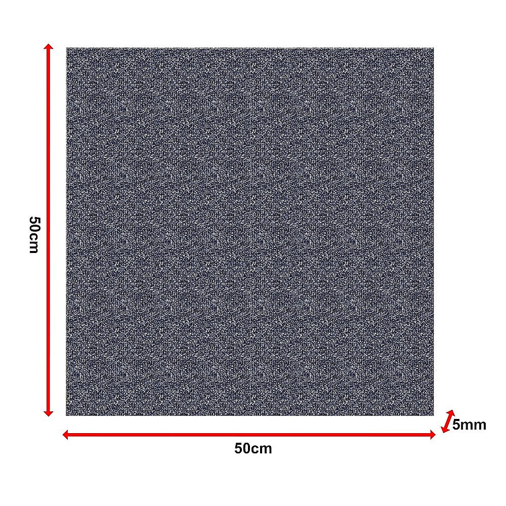 5m2 Blue Carpet Tiles Set - Commercial & Domestic Flooring for Office, Retail, Home V63-953001