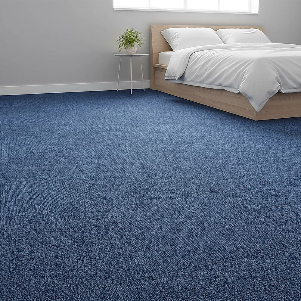 5m2 Blue Carpet Tiles Set - Commercial & Domestic Flooring for Office, Retail, Home V63-953001