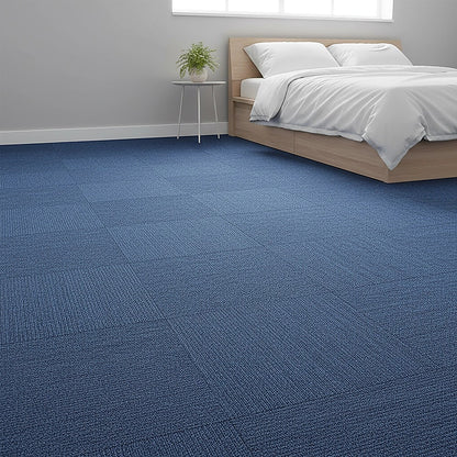 5m2 Blue Carpet Tiles Set - Commercial & Domestic Flooring for Office, Retail, Home V63-953001