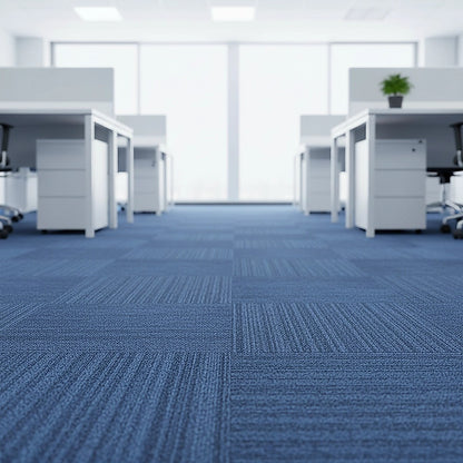 5m2 Blue Carpet Tiles Set - Commercial & Domestic Flooring for Office, Retail, Home V63-953001