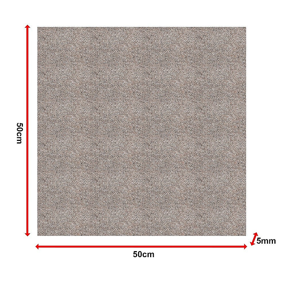 5m2 Beige Carpet Tiles Set - Commercial & Domestic Flooring for Office, Retail, Home V63-953011
