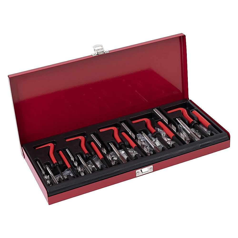 131pc Helicoil-Type Thread Repair Kit - Metric Insert Tool Set for Damaged Threads V63-953021