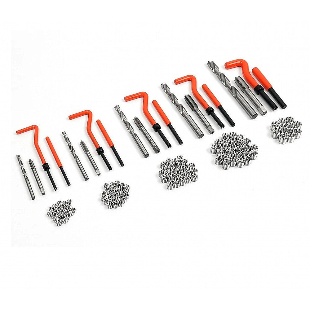 131pc Helicoil-Type Thread Repair Kit - Metric Insert Tool Set for Damaged Threads V63-953021