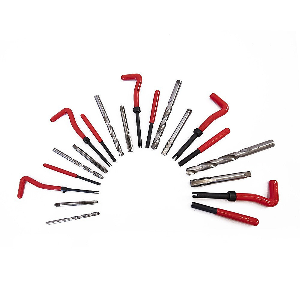 131pc Helicoil-Type Thread Repair Kit - Metric Insert Tool Set for Damaged Threads V63-953021