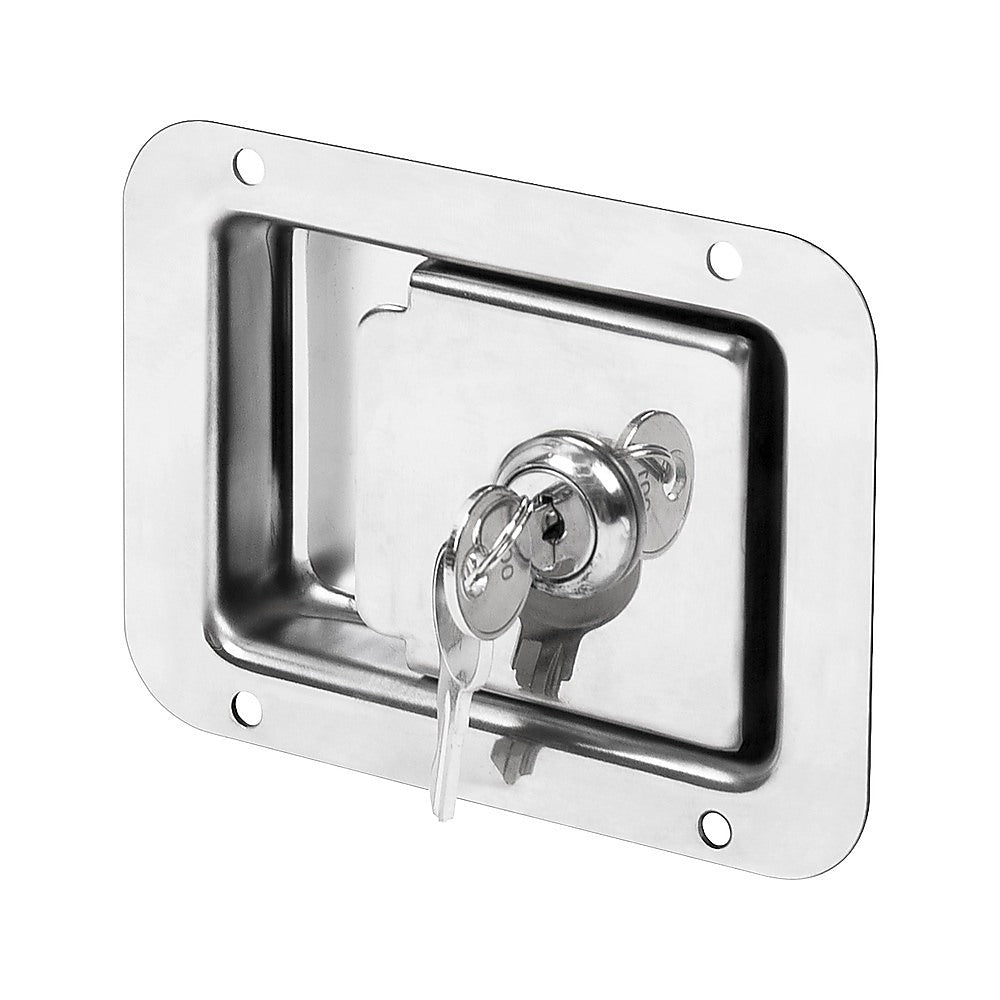 4 x Toolbox Lock Steel Paddle Handles - Heavy Duty Trailer Door Latch Set for Ute & Tool Cabinets V63-953031