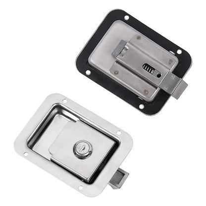 4 x Toolbox Lock Steel Paddle Handles - Heavy Duty Trailer Door Latch Set for Ute & Tool Cabinets V63-953031