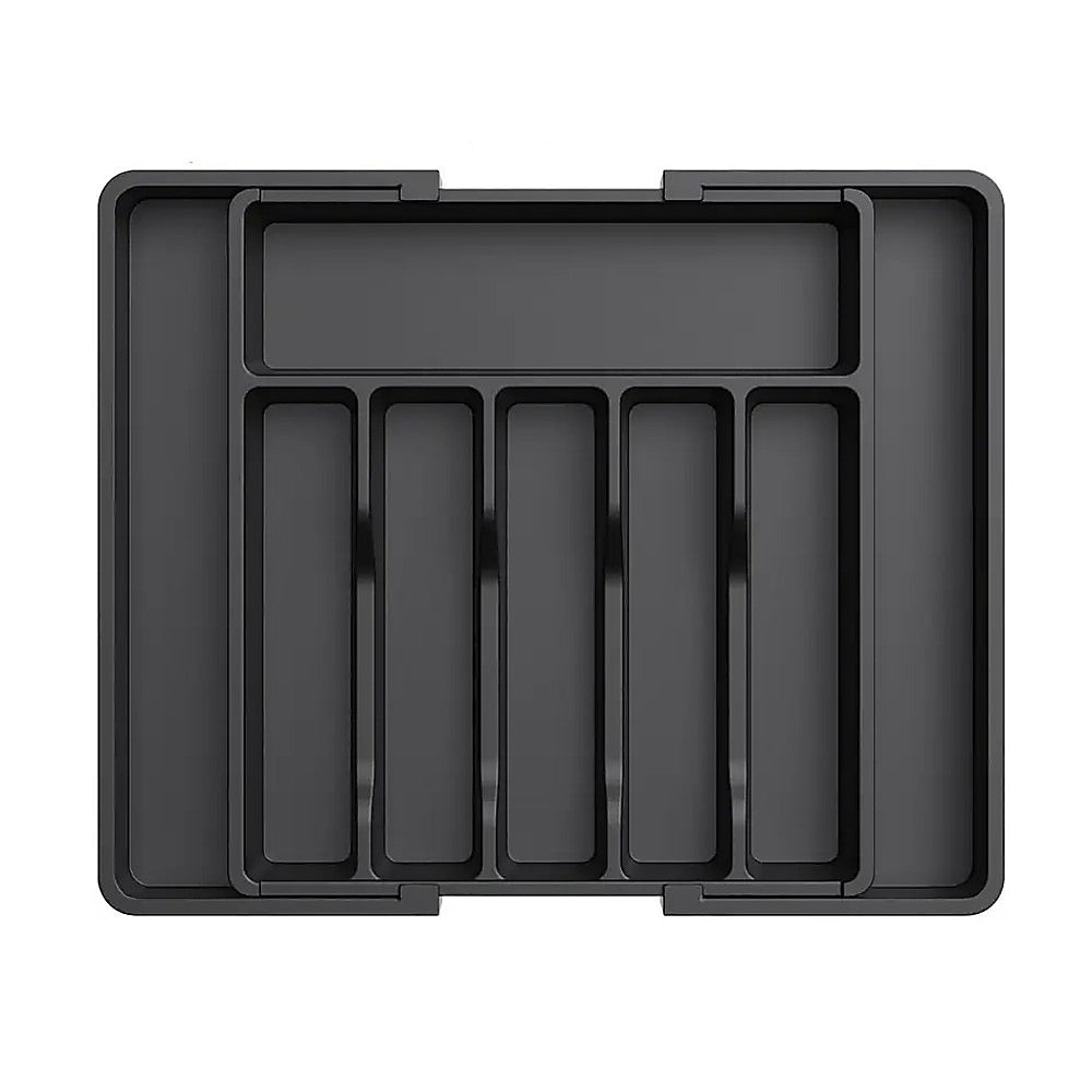 Extendable Cutlery Tray Drawer Organiser - 6 to 8 Compartment Kitchen Utensil Storage V63-953041