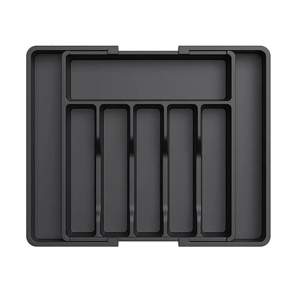 Extendable Cutlery Tray Drawer Organiser - 6 to 8 Compartment Kitchen Utensil Storage V63-953041