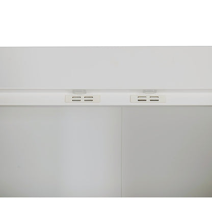 3 Door White Wardrobe - Gold Handles, Hanging Rail & Shelves V63-953081