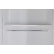4 Door White Wardrobe Cabinet - Hanging Rail, Shelves & White Handles V63-953101