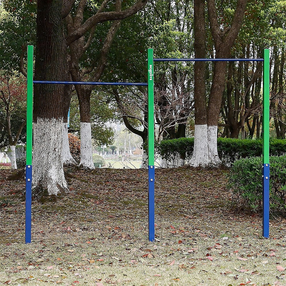 Double Outdoor Pull-Up Bar - Height Adjustable Gymnastics & Fitness Bar V63-953151