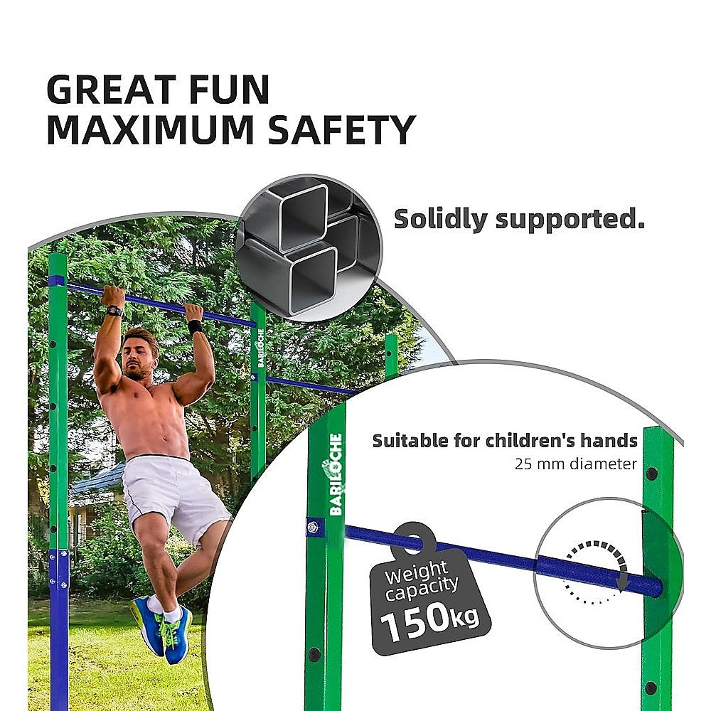 Double Outdoor Pull-Up Bar - Height Adjustable Gymnastics & Fitness Bar V63-953151