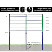 Double Outdoor Pull-Up Bar – Height Adjustable Gymnastics & Fitness Bar