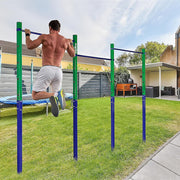 Triple Outdoor Pull-Up Bar - Height Adjustable Gymnastics & Fitness Bar V63-953161