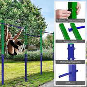 Triple Outdoor Pull-Up Bar - Height Adjustable Gymnastics & Fitness Bar V63-953161