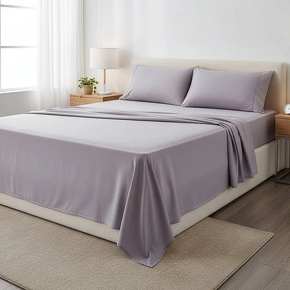 Queen Bed Sheet Set - 1800 Series Microfiber, Deep Pocket, Soft & Breathable, Grey V63-953211