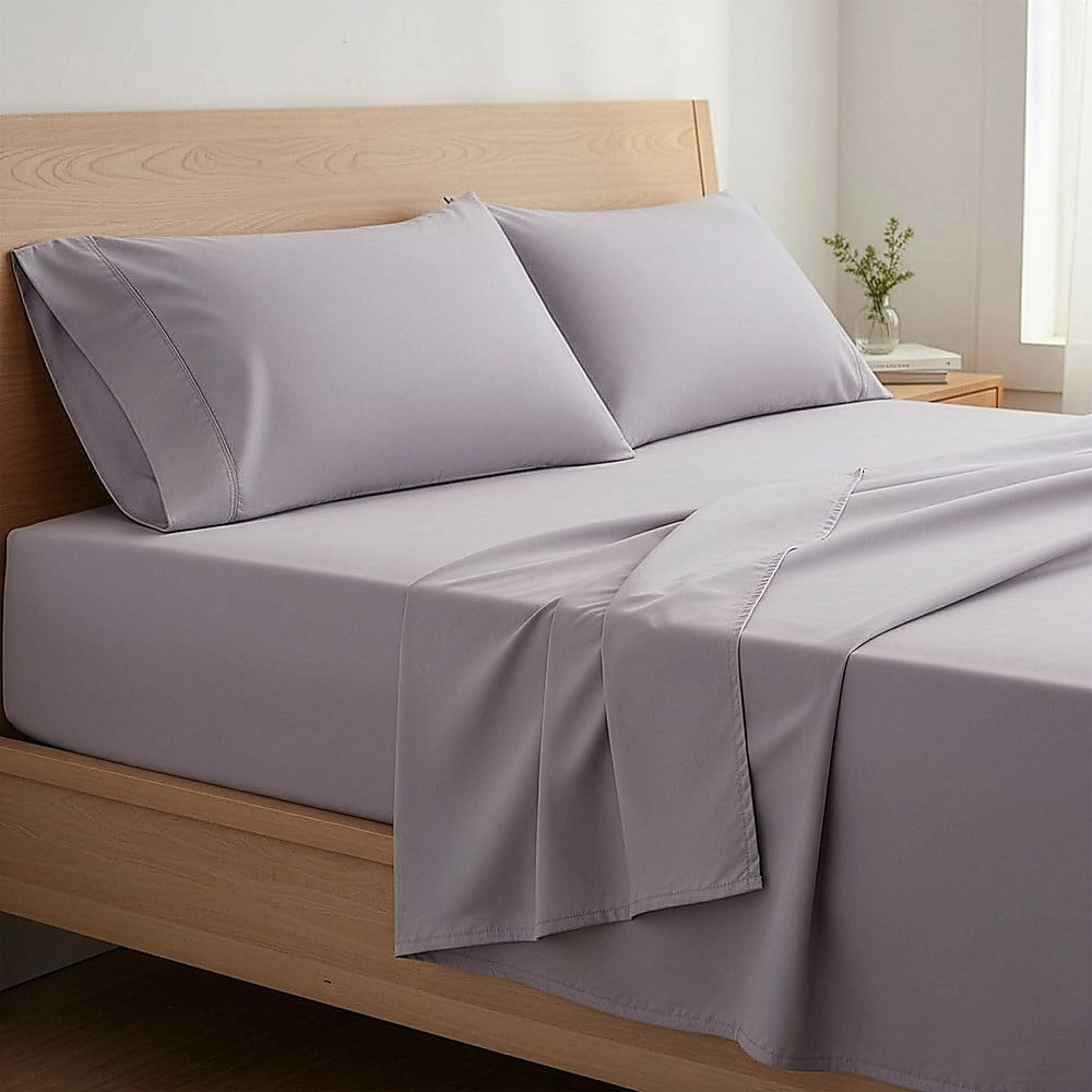 Queen Bed Sheet Set - 1800 Series Microfiber, Deep Pocket, Soft & Breathable, Grey V63-953211