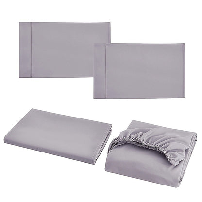 Queen Bed Sheet Set - 1800 Series Microfiber, Deep Pocket, Soft & Breathable, Grey V63-953211