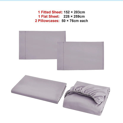 Queen Bed Sheet Set - 1800 Series Microfiber, Deep Pocket, Soft & Breathable, Grey V63-953211