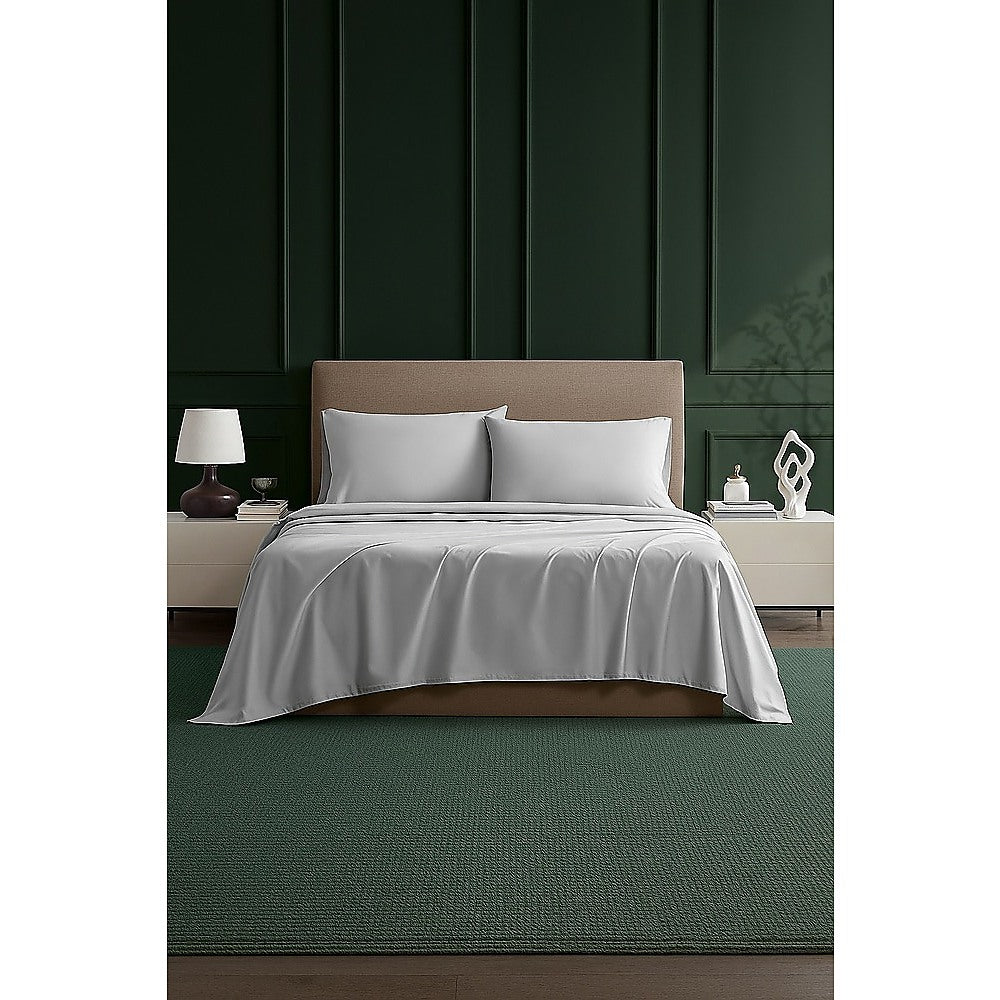 Double Bed Sheet Set - 1800 Series Microfiber, Deep Pocket, Soft & Breathable, White V63-953231
