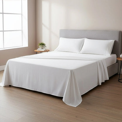 Queen Bed Sheet Set - 1800 Series Microfiber, Deep Pocket, Soft & Breathable, White V63-953241
