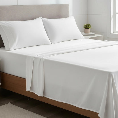 King Bed Sheet Set - 1800 Series Microfiber, Deep Pocket, Soft & Breathable, White V63-953251