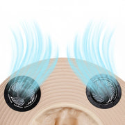 Solar & USB Powered Cooling Hat with Dual Fan - Khaki Outdoor Sun Hat V63-953261