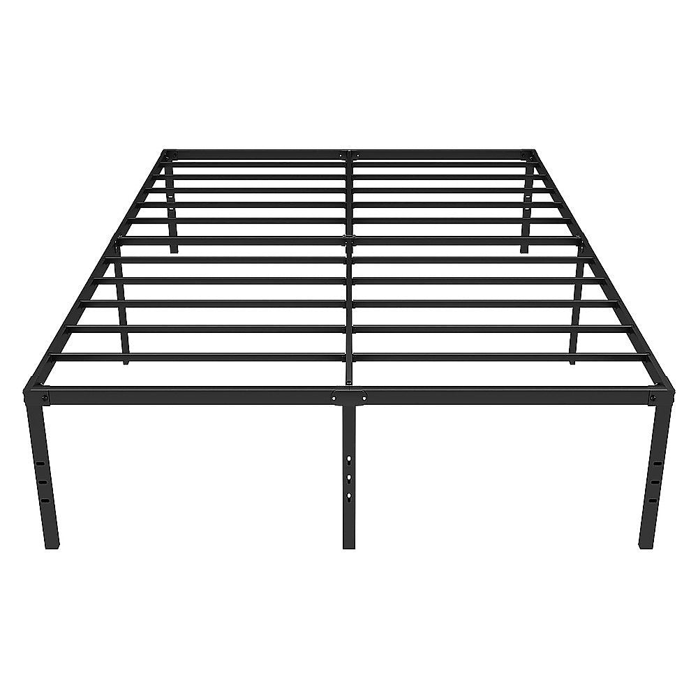 Queen Metal Bed Frame 45cm High Full Steel Base Platform For Stable Bedroom Support V63-953271