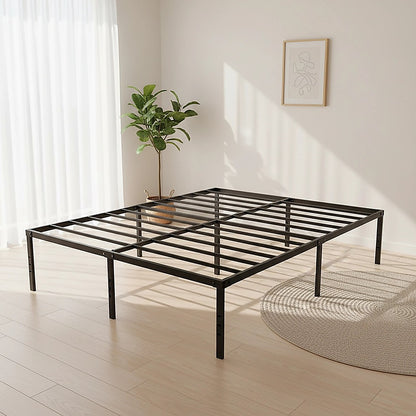 Queen Metal Bed Frame 45cm High Full Steel Base Platform For Stable Bedroom Support V63-953271