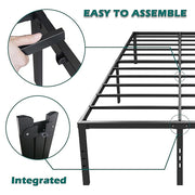 Queen Metal Bed Frame 45cm High Full Steel Base Platform For Stable Bedroom Support V63-953271